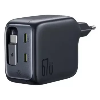 Kroviklis Baseus EnerCore CJ11 Greitasis Kroviklis 3C 67W – 3× USB-C, AC įvadas, Juodas