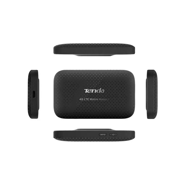 Nešiojamasis maršrutizatorius TENDA 4G185 — vienos juostos 2,4 GHz, Wi‑Fi 4 (802.11n), LTE 4G, 150 Mbps, SIM lizdas, USB, vidinės 2 antenos, maitinamas baterija