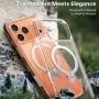 Dėklas telefonui Torras Ostand Spin Series, skirtas iPhone 17 Pro Max, skaidrus – permatomas apsauginis dėklas