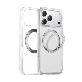 Skaidrus apsauginis dėklas Torras Ostand Pro Series, skirtas iPhone 17 Pro Max – plonas, lengvas, permatomas