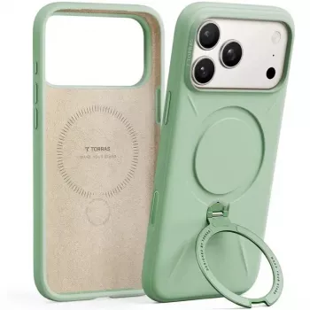 Apsauginis dėklas telefonui Torras Spin Softune Series, iPhone 17 Pro, žalias