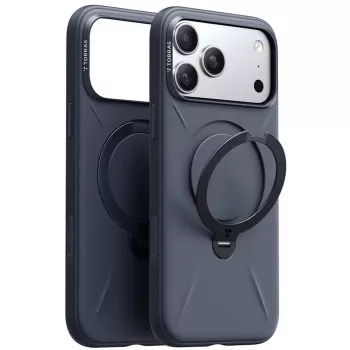 Telefono dėklas Torras Spin Softune Series, skirtas iPhone 17 Pro, tamsiai mėlynas, minkštas apsauginis dėklas