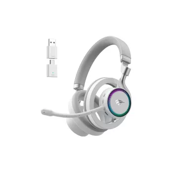 Ausinės HAVIT Fuxi-H8 – belaidės ir laidinės, Bluetooth, 20–20000 Hz, 10 m veikimo atstumas, 300 g, baltos