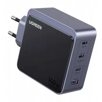 Sieninis įkroviklis UGREEN X570 140W 4 prievadų GaN greitasis įkroviklis EU — 4 USB-C/USB-A prievadai, GaN technologija, 140W maks.