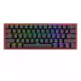 Žaidimų klaviatūra REDRAGON FIZZ PRO K616-RGB B 60% mechaninė USB RF belaidė Bluetooth QWERTY juoda raudona