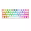 Mechaninė klaviatūra REDRAGON K617-Fizz RGB — laidinė USB, rožinė/balta, 1,5 m laidas
