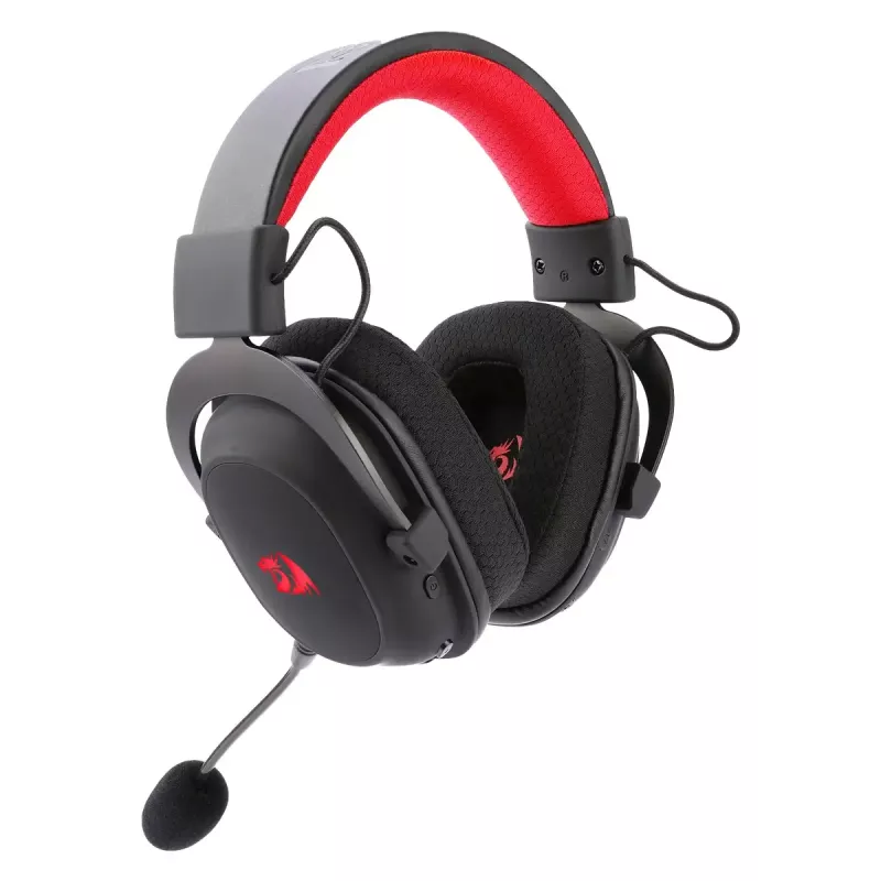 Belaidės ausinės su Bluetooth REDRAGON H510 Zeus Pro RGB — 20–20000 Hz, 1.8 m laidas, Juodos