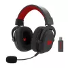 Belaidės ausinės su Bluetooth REDRAGON H510 Zeus Pro RGB — 20–20000 Hz, 1.8 m laidas, Juodos