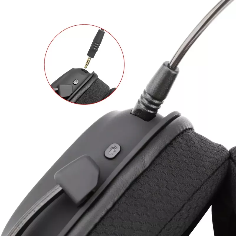 Belaidės ausinės su Bluetooth REDRAGON H510 Zeus Pro RGB — 20–20000 Hz, 1.8 m laidas, Juodos