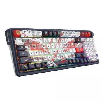Mechaninė klaviatūra REDRAGON K686AK-RGB-PRO EISA – RF belaidė + USB, Navy White, 1,5 m laidas