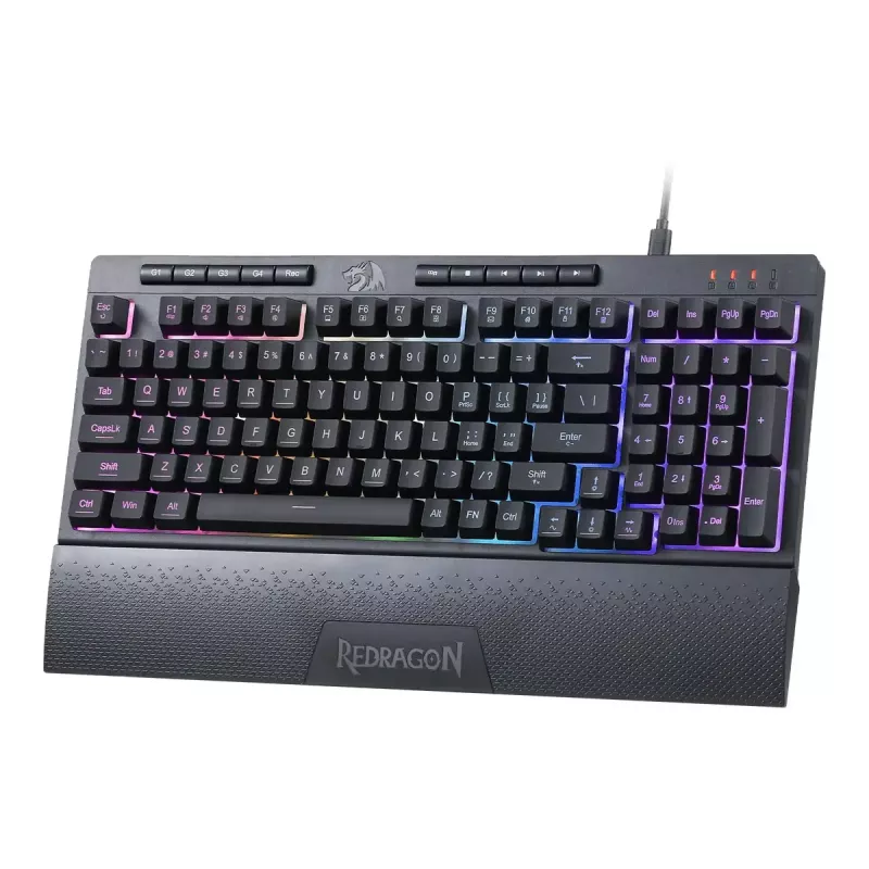 Klaviatūra REDRAGON K515-RGB SHIVA 98 USB Juoda Membraninė Laidinė