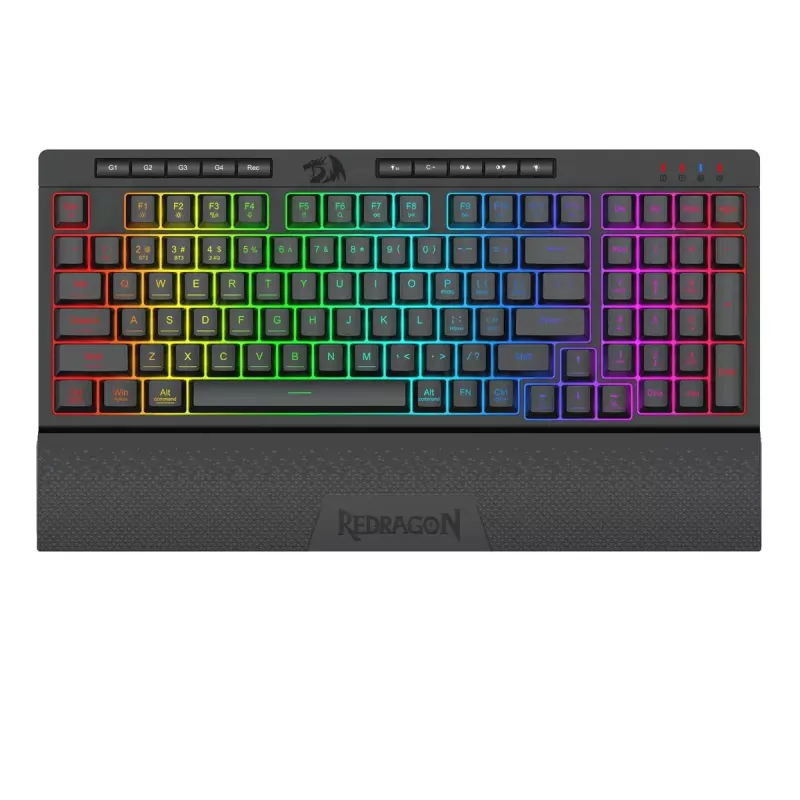 Klaviatūra REDRAGON K515-RGB SHIVA 98 USB Juoda Membraninė Laidinė