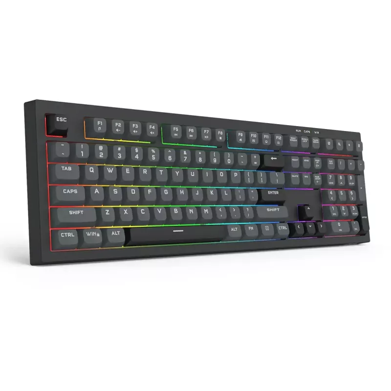 Klaviatūra REDRAGON K518-RGB-GB Crux, laidinė USB, juoda, membraninė