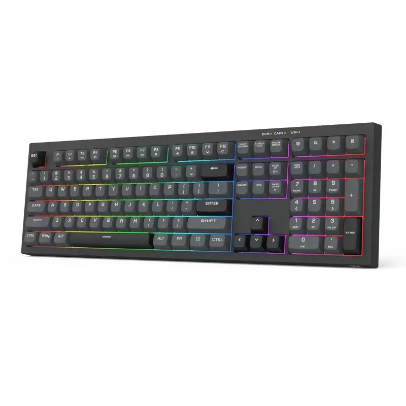 Klaviatūra REDRAGON K518-RGB-GB Crux, laidinė USB, juoda, membraninė