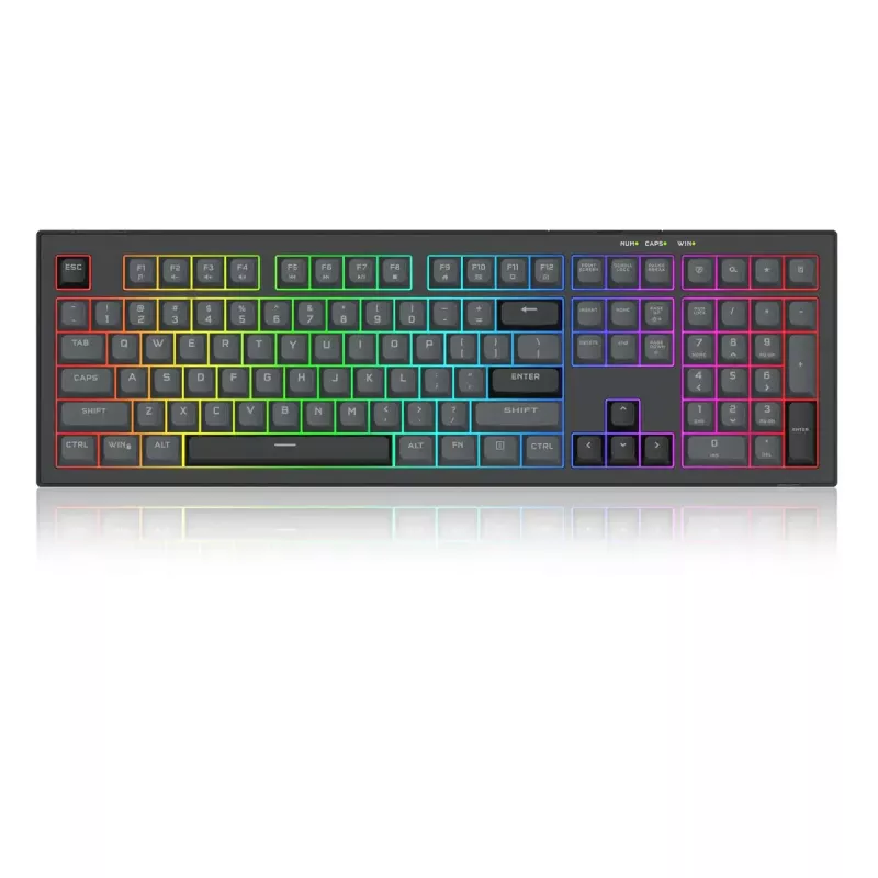 Klaviatūra REDRAGON K518-RGB-GB Crux, laidinė USB, juoda, membraninė