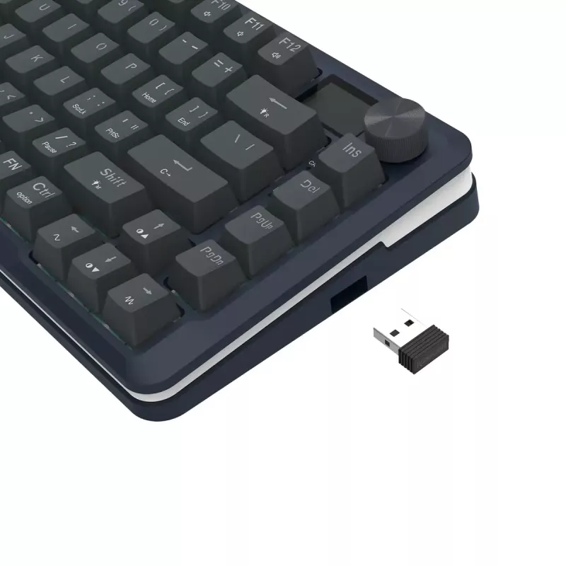 Mechaninė klaviatūra REDRAGON K708-RGB-PRO su USB, RF belaidžiu ir Bluetooth, 1,5 m laidas, juoda, 0,76 kg