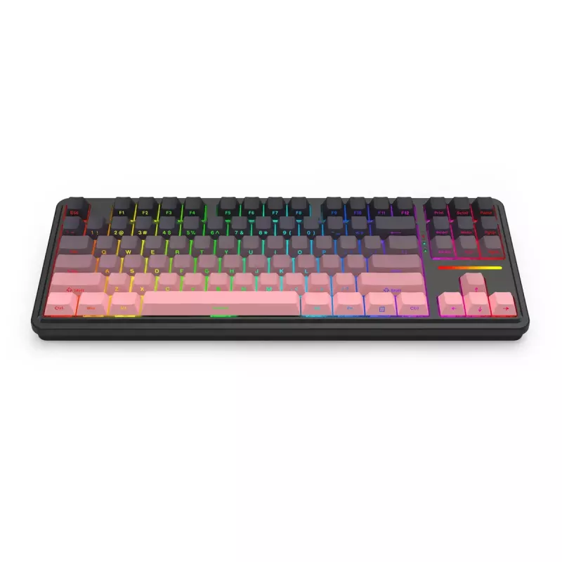 Mechaninė klaviatūra REDRAGON Antonium Pro K728SP-RGB-PRO – USB, RF belaidis, Bluetooth, juoda/rožinė