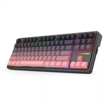 Mechaninė klaviatūra REDRAGON Antonium Pro K728SP-RGB-PRO – USB, RF belaidis, Bluetooth, juoda/rožinė