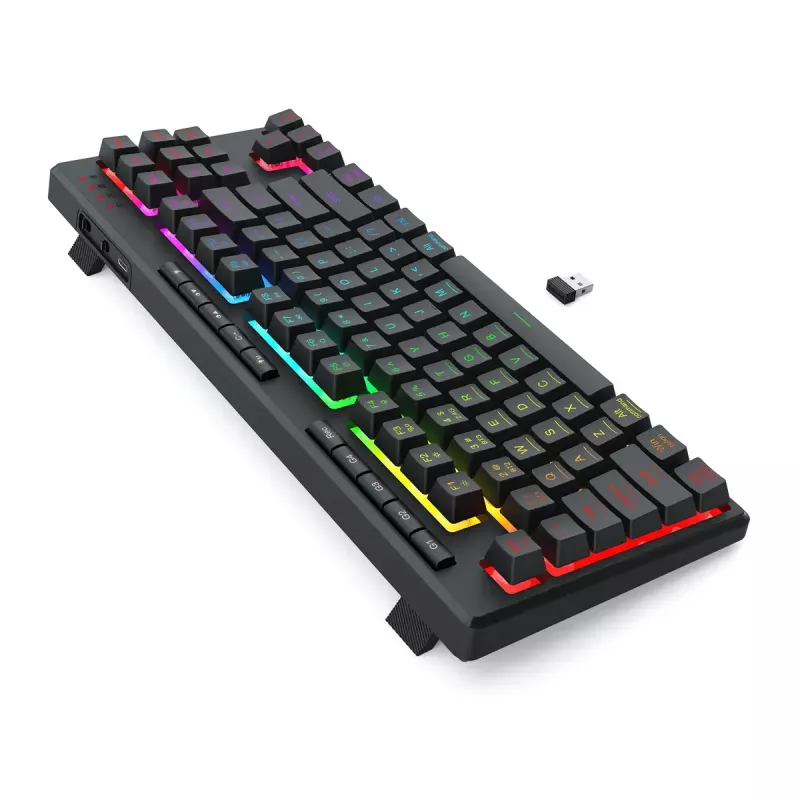 REDRAGON K516RGB-PRO SHIVA PRO 87 klaviatūra USB RF Bluetooth juoda