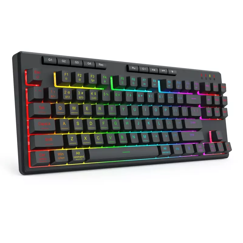 REDRAGON K516RGB-PRO SHIVA PRO 87 klaviatūra USB RF Bluetooth juoda