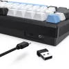 Klaviatūra REDRAGON K732WLB-RGB-PRO URANUS PRO — 65% mechaninė, USB + RF belaidis + Bluetooth, QWERTY, anglų išdėstymai, 1,5 m laidas, Juoda/Balta