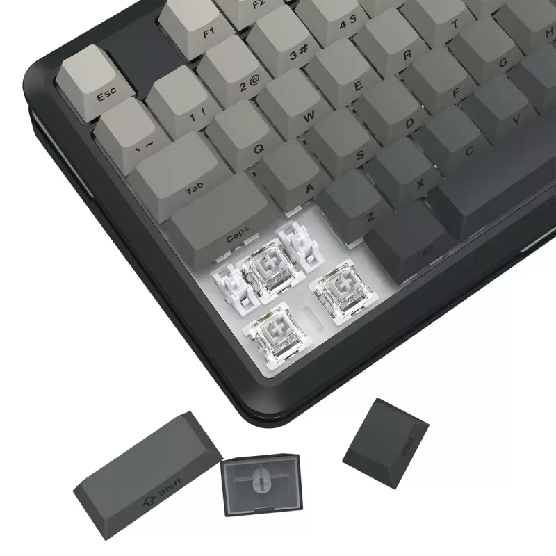 Mechaninė klaviatūra REDRAGON K734SP-RGB-PRO Wildslash Pro, 87 klavišų, belaidė USB/2.4 GHz/Bluetooth