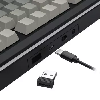 Mechaninė klaviatūra REDRAGON K734SP-RGB-PRO Wildslash Pro, 87 klavišų, belaidė USB/2.4 GHz/Bluetooth