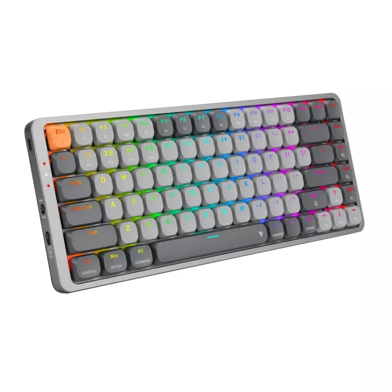 Mechaninė klaviatūra REDRAGON K652GG-RGB-PRO Azure, pilka, belaidė, 75%
