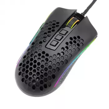Laidinė žaidimų pelė REDRAGON M808-RGB Storm — USB Type-C, juoda, 85 g