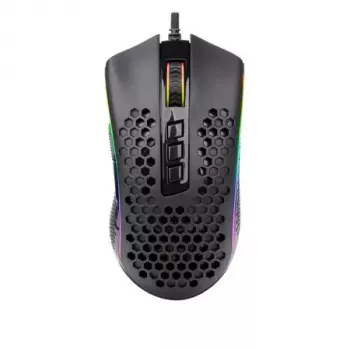 Laidinė žaidimų pelė REDRAGON M808-RGB Storm — USB Type-C, juoda, 85 g