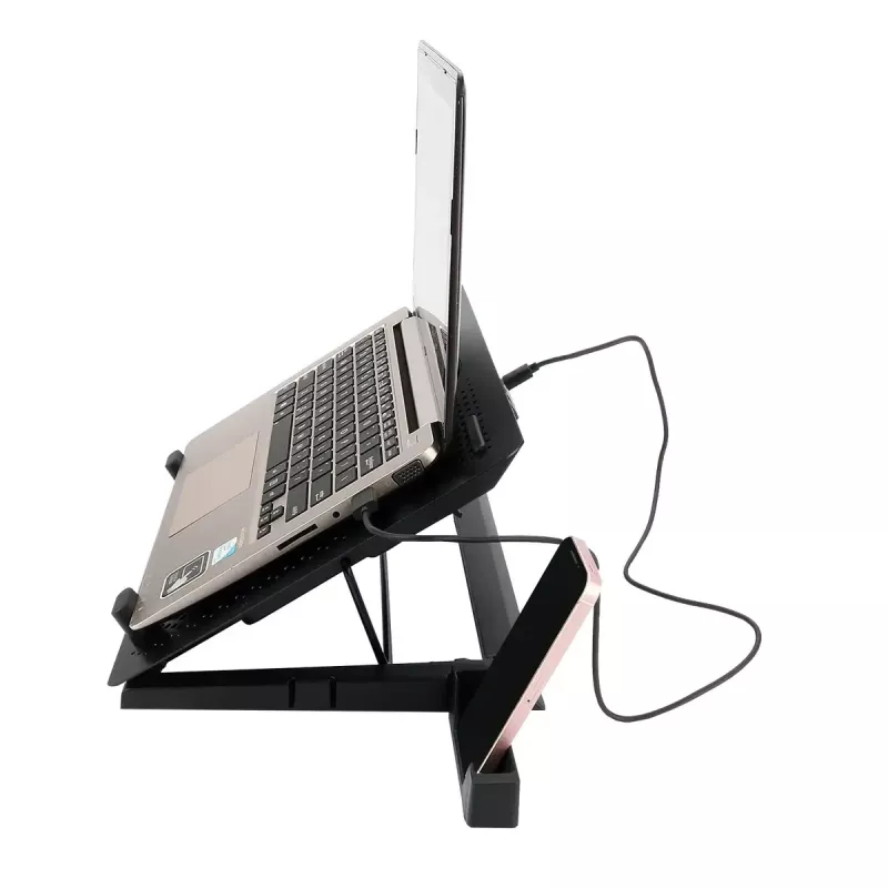 Aušinimo padėklas nešiojamam kompiuteriui REDRAGON GCP500 Ivy, ergonomiškas dizainas, 5 ventiliatoriai