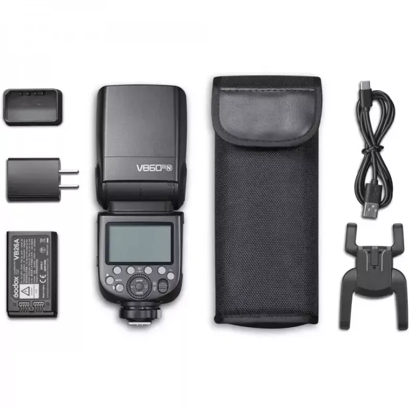 Blykstė slave Godox Ving V860III Juoda 1,5s įkrovimo laikas 530g