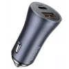 Automobilinis USB įkroviklis Baseus TZCCJD-0G 40W tamsiai pilkas