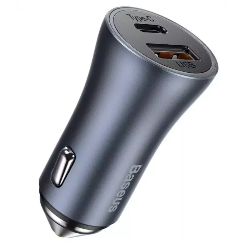 Automobilinis USB įkroviklis Baseus TZCCJD-0G 40W tamsiai pilkas