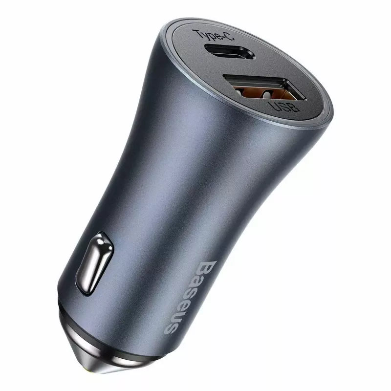 Automobilinis USB įkroviklis Baseus TZCCJD-0G 40W tamsiai pilkas
