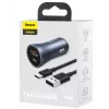 Automobilinis USB įkroviklis Baseus TZCCJD-0G 40W tamsiai pilkas