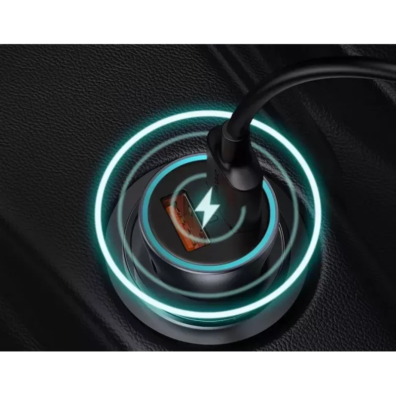 Automobilinis USB įkroviklis Baseus TZCCJD-0G 40W tamsiai pilkas