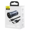 Automobilinis USB įkroviklis Baseus TZCCJD-0G 40W tamsiai pilkas
