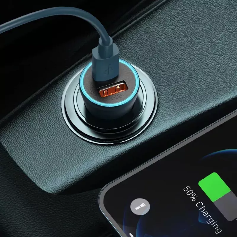Automobilinis USB įkroviklis Baseus TZCCJD-0G 40W tamsiai pilkas