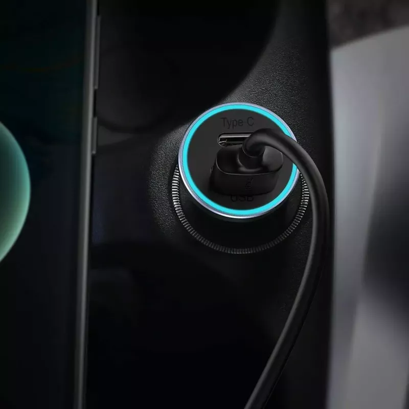 Automobilinis USB įkroviklis Baseus TZCCJD-0G 40W tamsiai pilkas