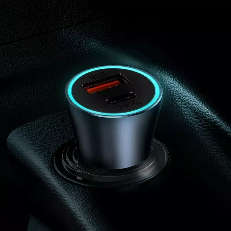Automobilinis USB įkroviklis Baseus TZCCJD-0G 40W tamsiai pilkas