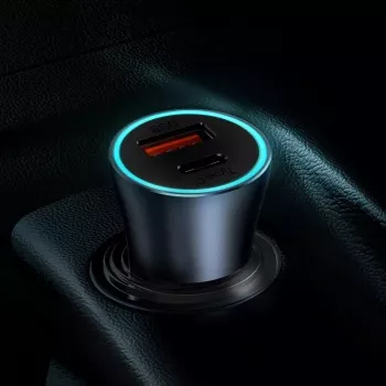 Automobilinis USB įkroviklis Baseus TZCCJD-0G 40W tamsiai pilkas