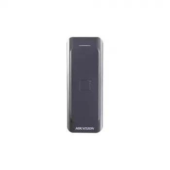 Prieigos kontrolės skaitytuvas Hikvision DS-K1802E, juodas, DC 0–12 V, max 0,15 A, 115,9×43,3×17 mm
