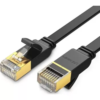 Ethernet kabelis UGREEN NW106 Cat.7 STP RJ45 plokščias 3 m (juodas)