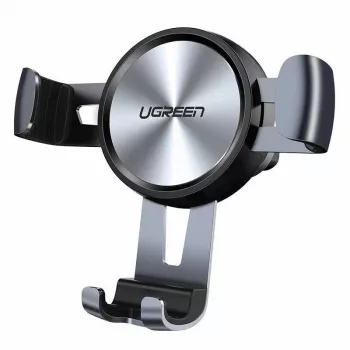 Automobilinis telefono laikiklis UGREEN Gravity Holder ventiliacijos grotelėms, pilkas, modelis 50564