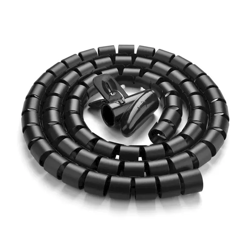 Kabelių organizatorius UGREEN Spiral Black – spiralinis kabelių apvyniojimas, 1 vnt.