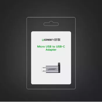 USB adapteris UGREEN USB-C į microUSB pilkas, lengvas 0,4 kg