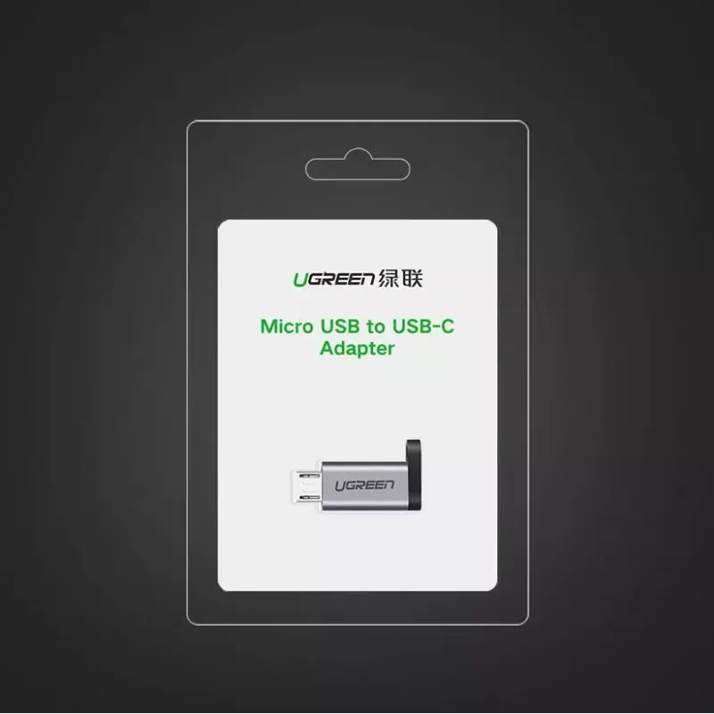 UGREEN USB-C į micro USB adapteris, pilkas