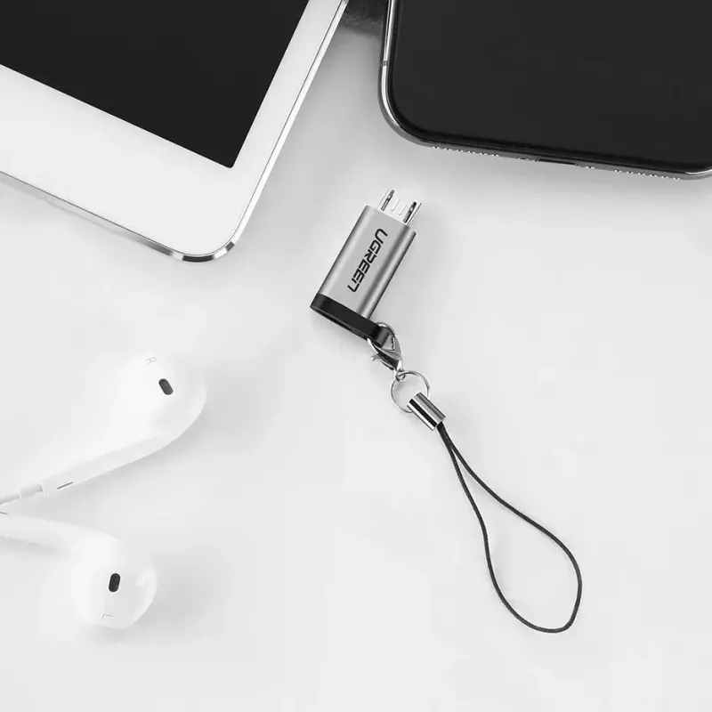 UGREEN USB-C į micro USB adapteris, pilkas