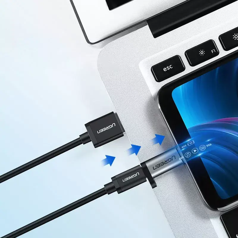 UGREEN USB-C į micro USB adapteris, pilkas